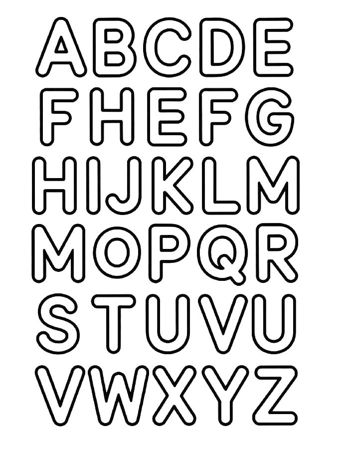 Alphabet Coloring Page
