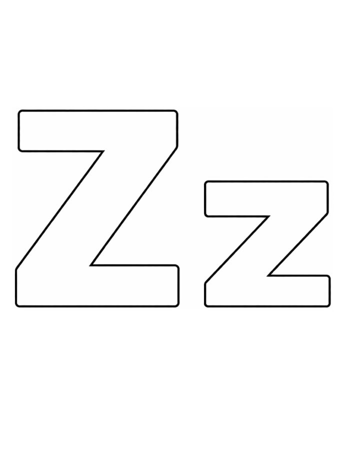Alphabet Z Coloring Page