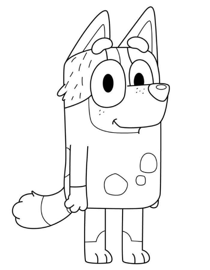 Aunt Trixie Heeler Bluey Coloring Page