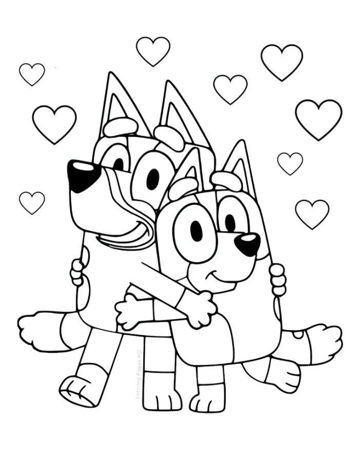 Bluey Coloring Page