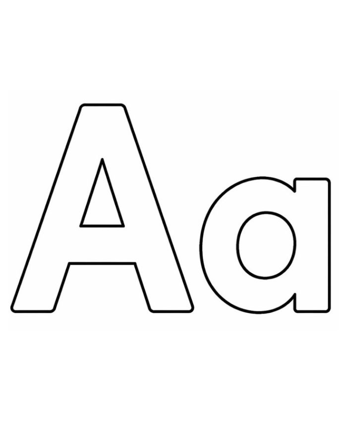 Free Letter A Coloring Page