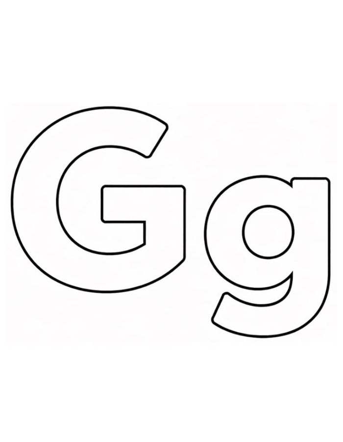Free Letter G  Coloring Page