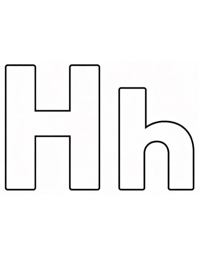 Free Letter H Coloring Page