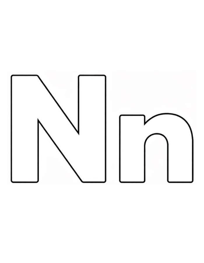 Free Letter N Coloring Page