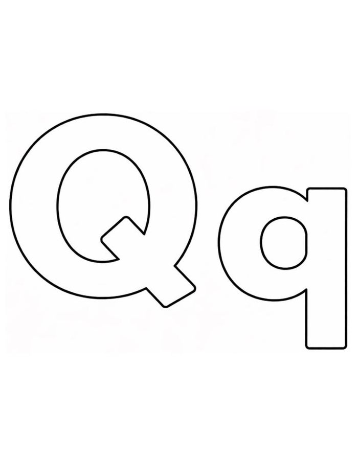 Free Letter Q Coloring Page