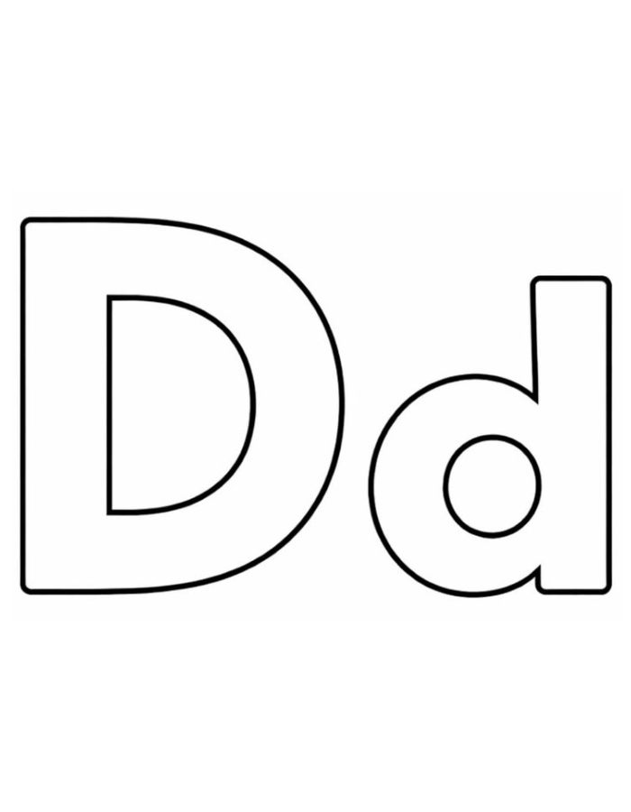 Free Printable Letter D Coloring Page