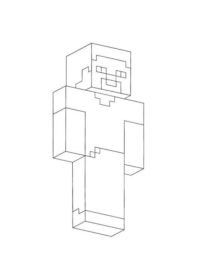 Minecraft Steve Character Front View