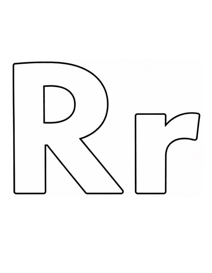 Preschool Letter R Coloring Page