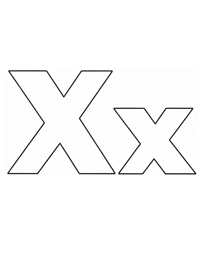 Preschool Letter X Coloring Page